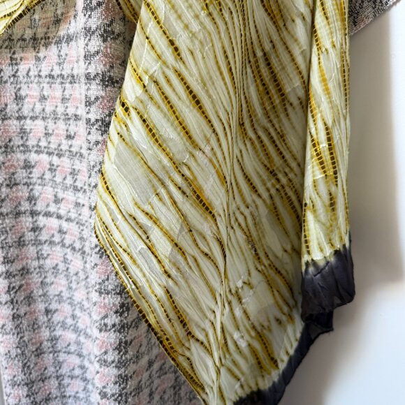 Lot of 2 Women's Scarves Green White Polyester - Picture 8 of 11